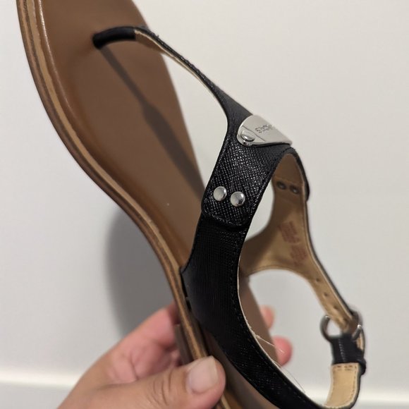 Michael KORS black leather sandals sz 36 - Picture 5 of 6